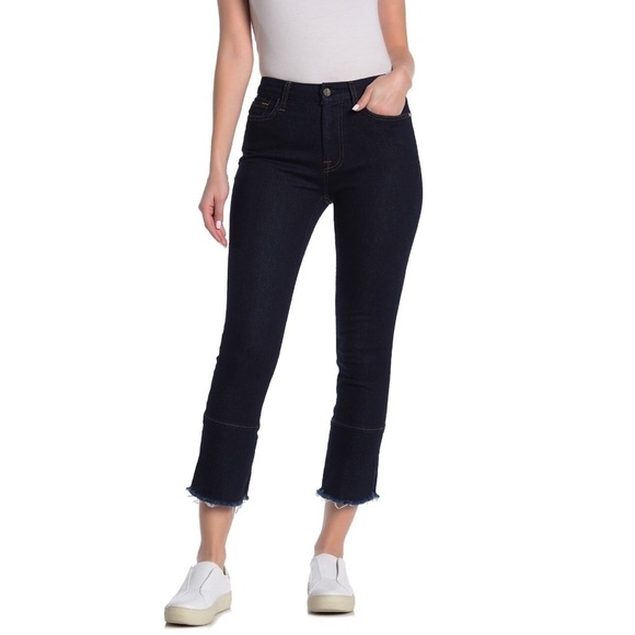 JEN7 by 7FAM Ruffle Hem Ankle Skinny Jeans - Picture 1 of 13